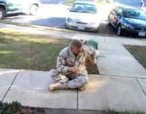 Seeing my dog the day I got back from Afghanistan