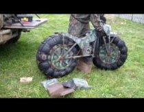 Cross country motorcycle in suitcase