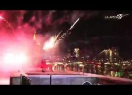 Fireworks on foot - New year breakdance